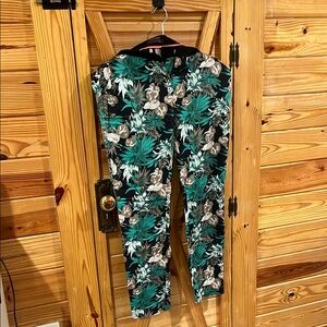 Scotch & Soda Green and Black Straight Leg Pants